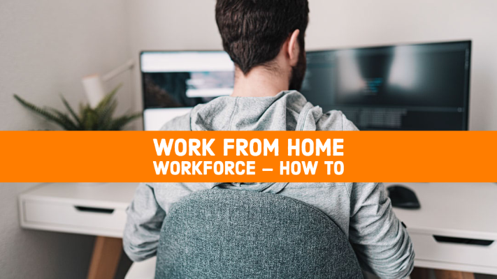 Employee working from home