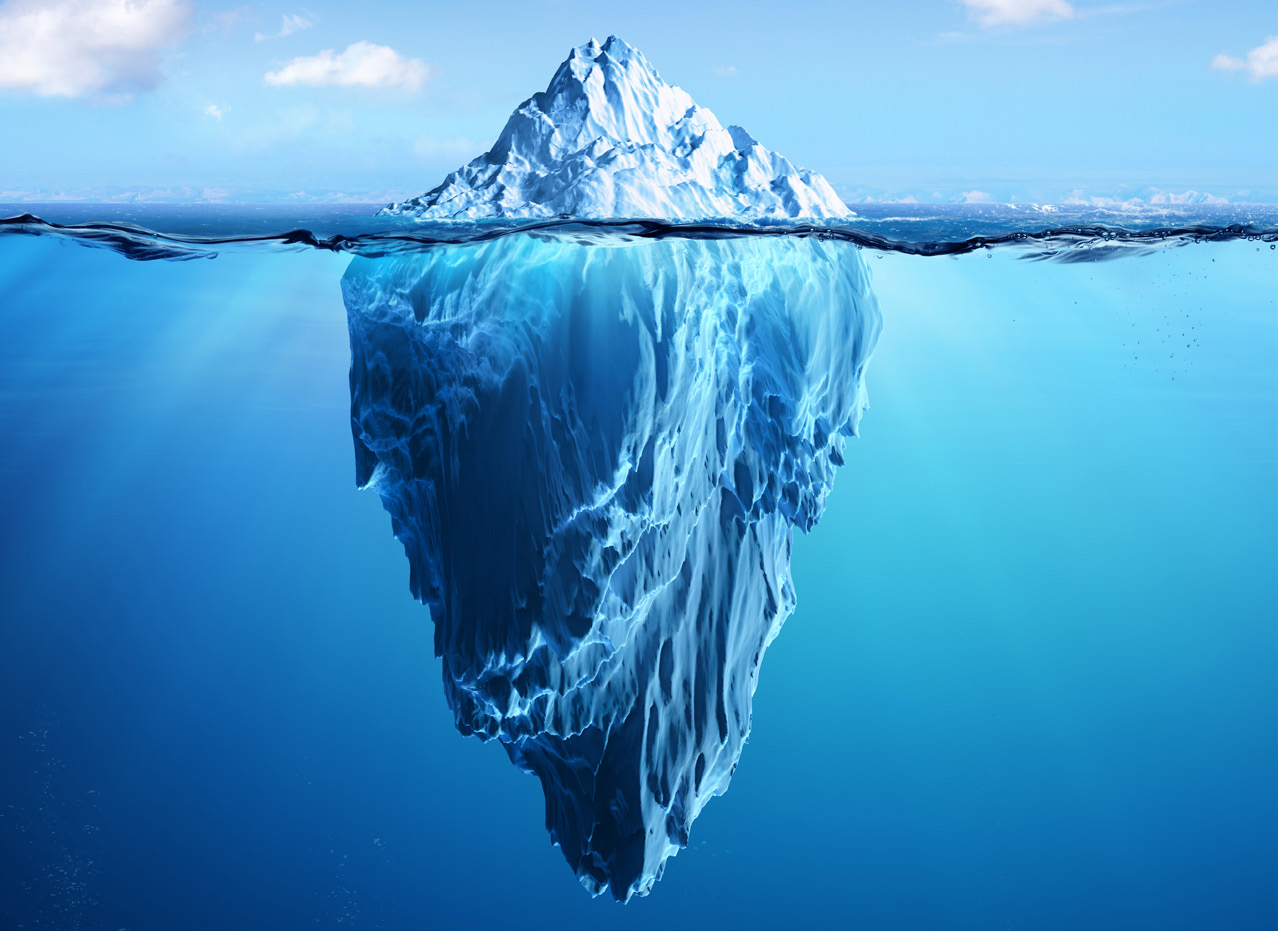 Iceberg - hidden costs of technology