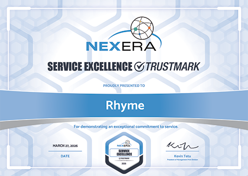 Rhyme Nexera Service Excellence Trustmark