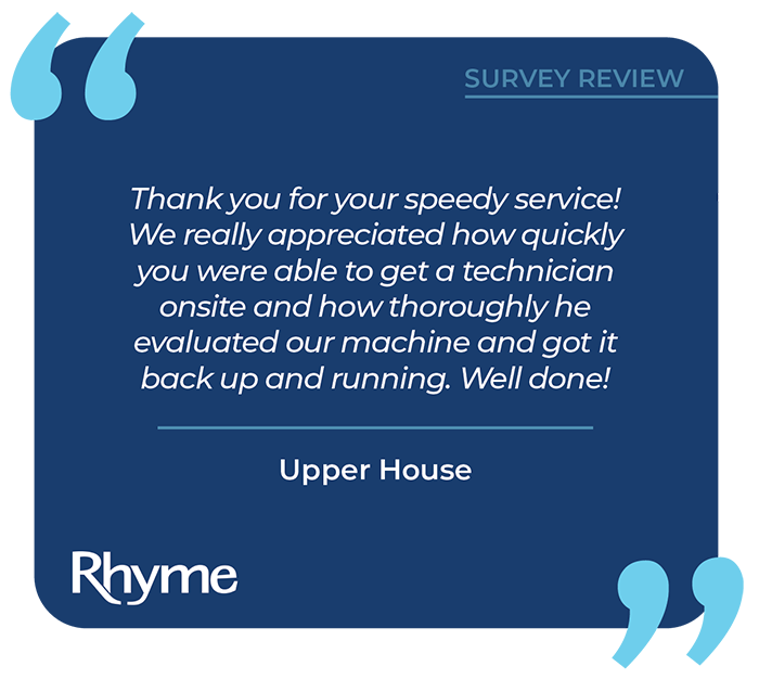 Rhyme customer service survey review