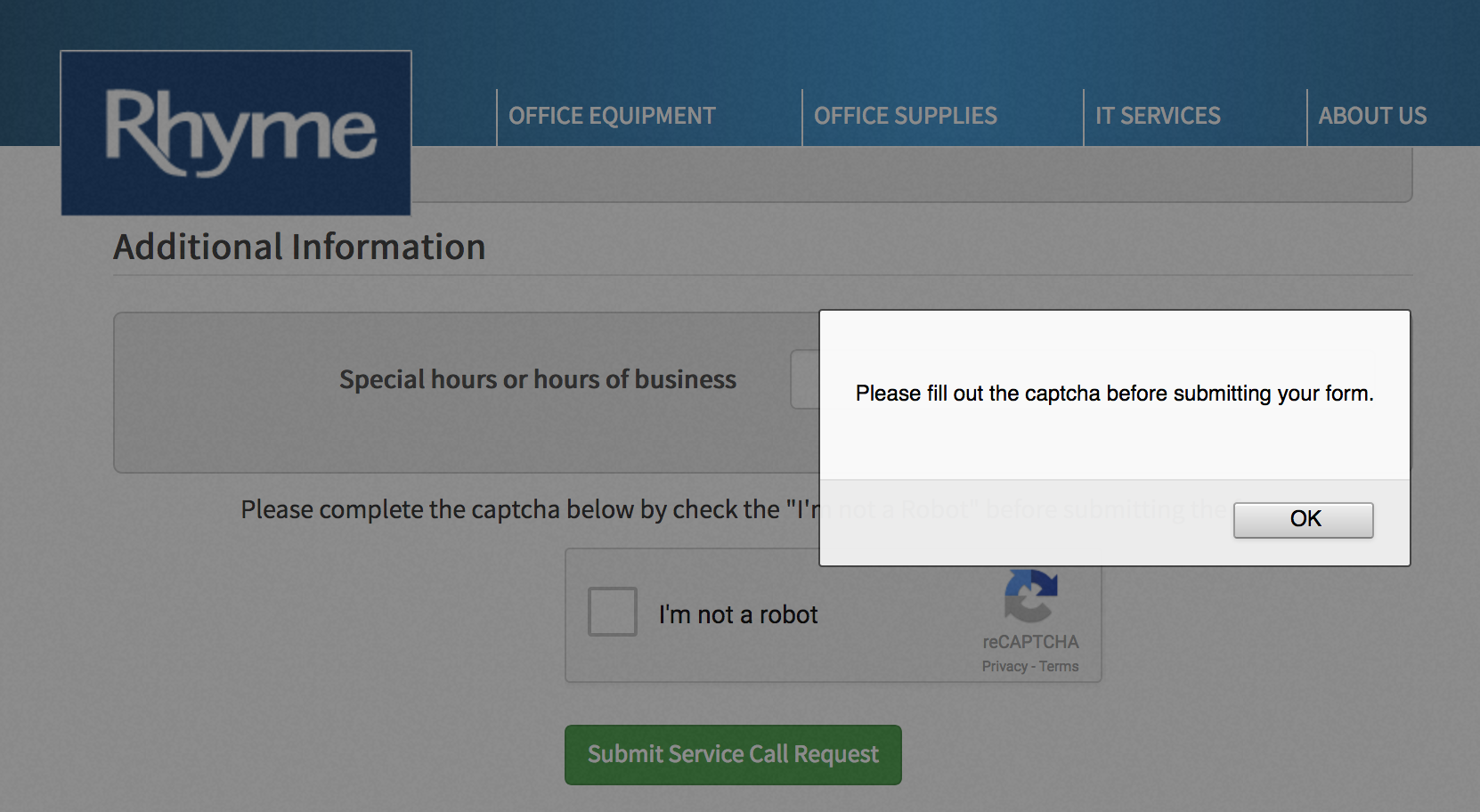 call twitter confirmation code Rhyme  Service Place  Call